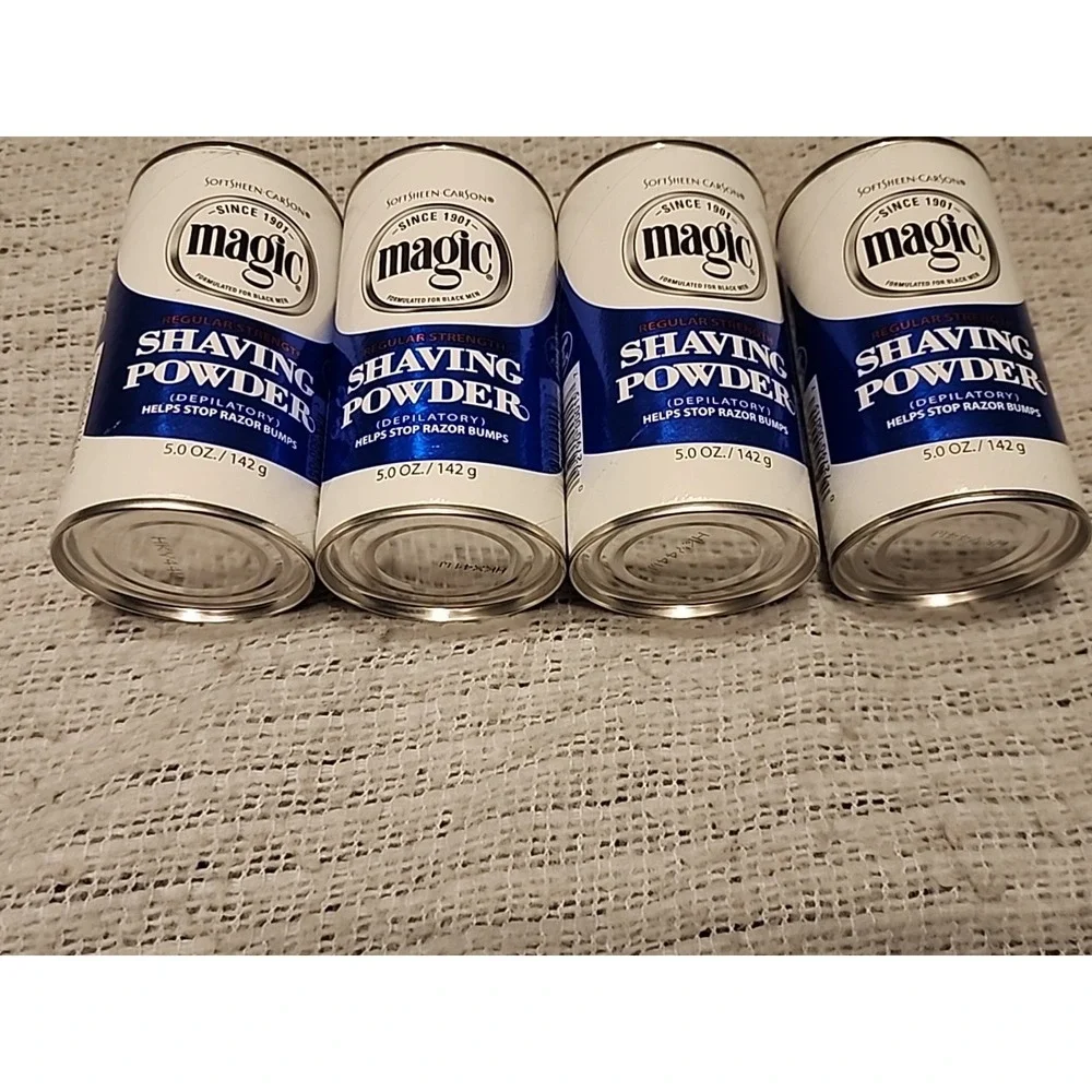 Lot Of 4 Softsheen Carson‎ Magic Regular Strength Shaving Powder 5 oz